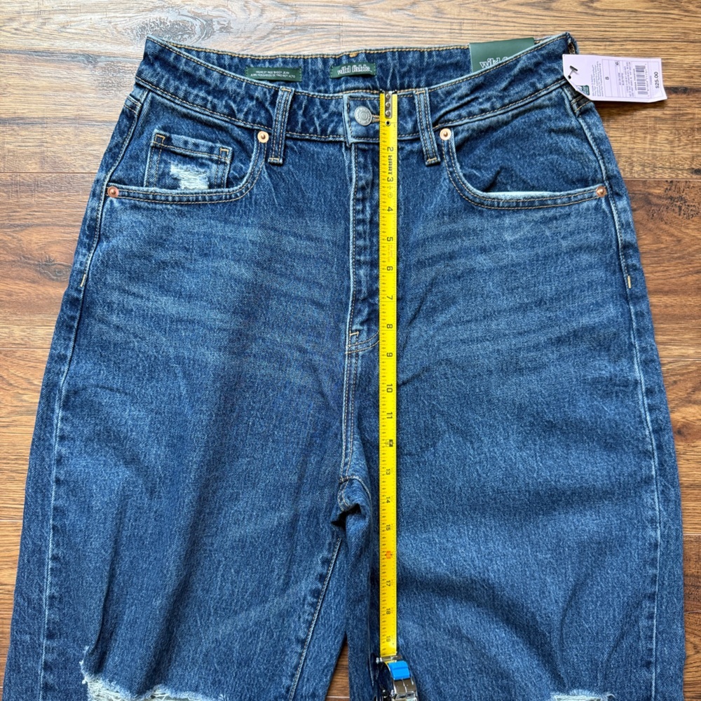 Wild Fable Women’s Baggy Super High Rise Distressed Ripped Jeans Size 8 NWT - Picture 7 of 11